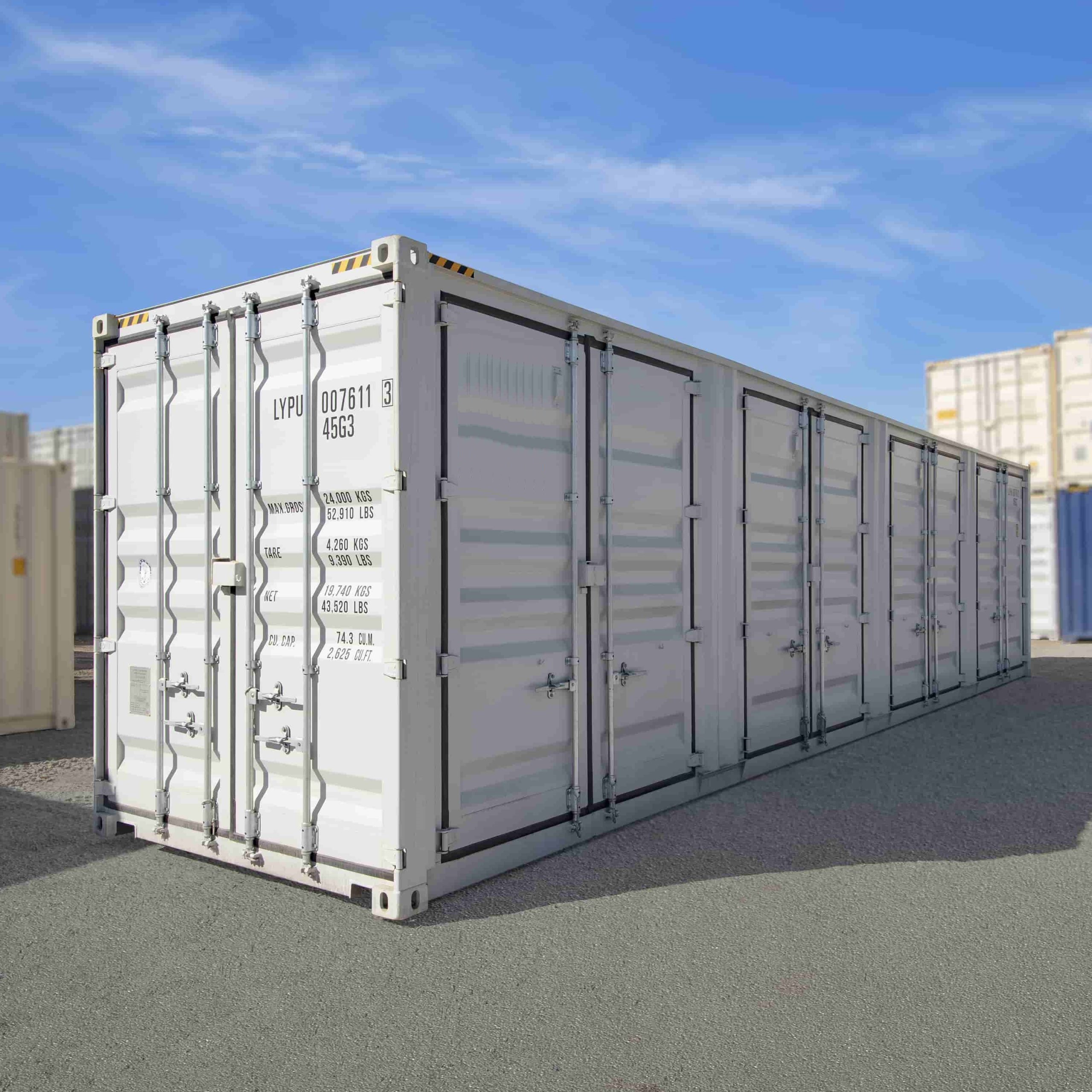 40&rsquo;HC New (1-trip) Shipping Container with 4 x Side Doors - Container Services Pty Ltd