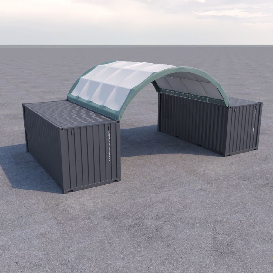 20&rsquo; x 20&rsquo; Fabric Container Shelter - Container Services Pty Ltd
