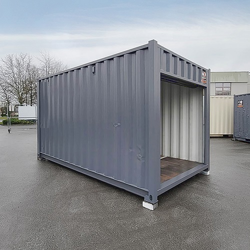 15&prime; &ldquo;Cut Down&rdquo; Used Container + Rollup - Container Services Pty Ltd