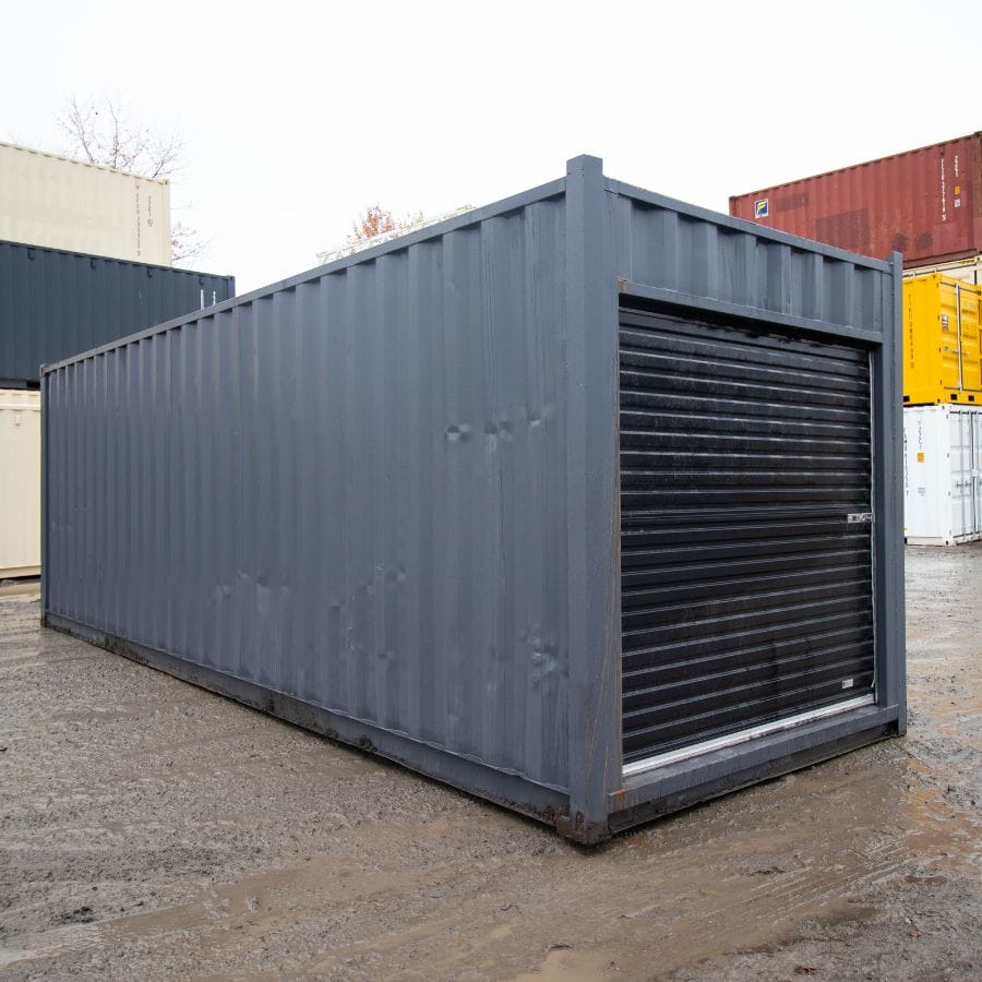 25&prime; Cut-Down Shipping Container w/Roll-Up Door - Container Services Pty Ltd