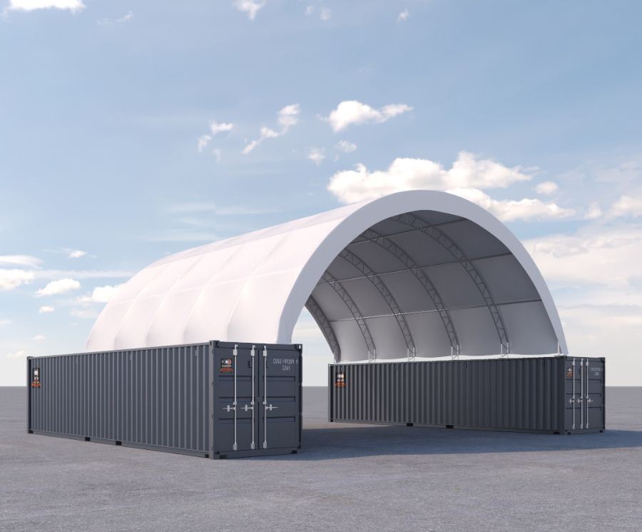 40&rsquo; x 40&rsquo; Fabric Container Shelter - Container Services Pty Ltd