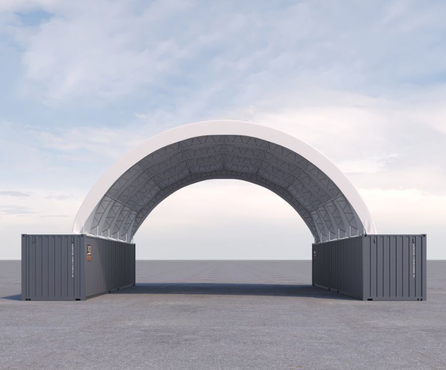 40&rsquo; x 40&rsquo; Fabric Container Shelter - Container Services Pty Ltd