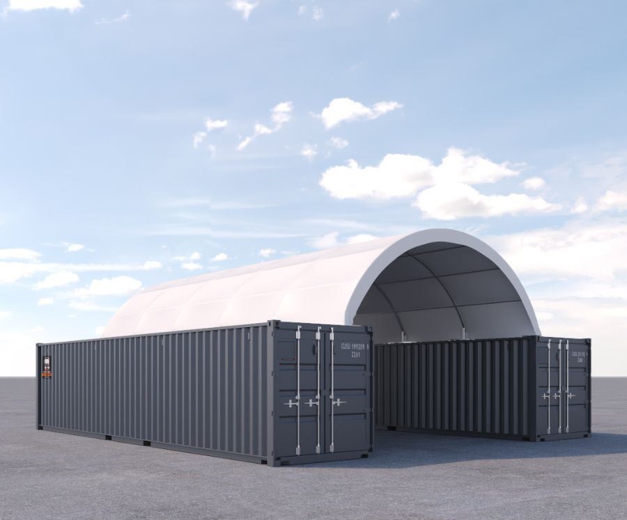 20&prime; x 40&prime; Fabric Container Shelter - Container Services Pty Ltd