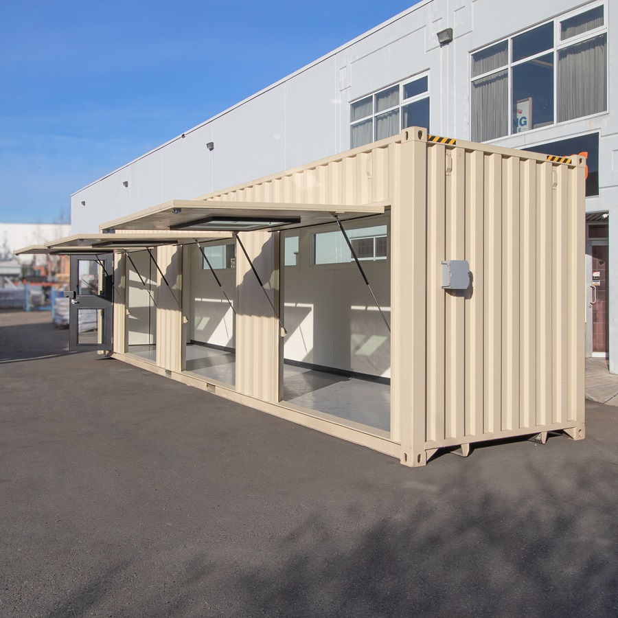 40&rsquo; Art Studio w/Flip up Doors - Container Services Pty Ltd
